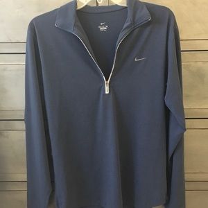 Men’s Navy Half-zip Pullover - M